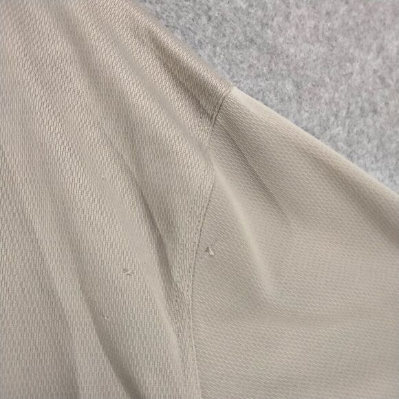 PGA Tour Polo Shirt Mens XL Beige Golf Short Sleeve Collared Preppy Breathable - Picture 9 of 11